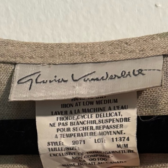 Vintage GLORIA VANDERBILT Linen Rayon Floral Maxi Dress - Picture 6 of 6